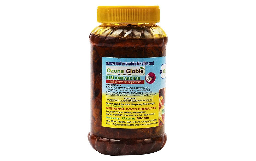 Ozone Globle Mango Pickle (Regular)    Plastic Jar  800 grams